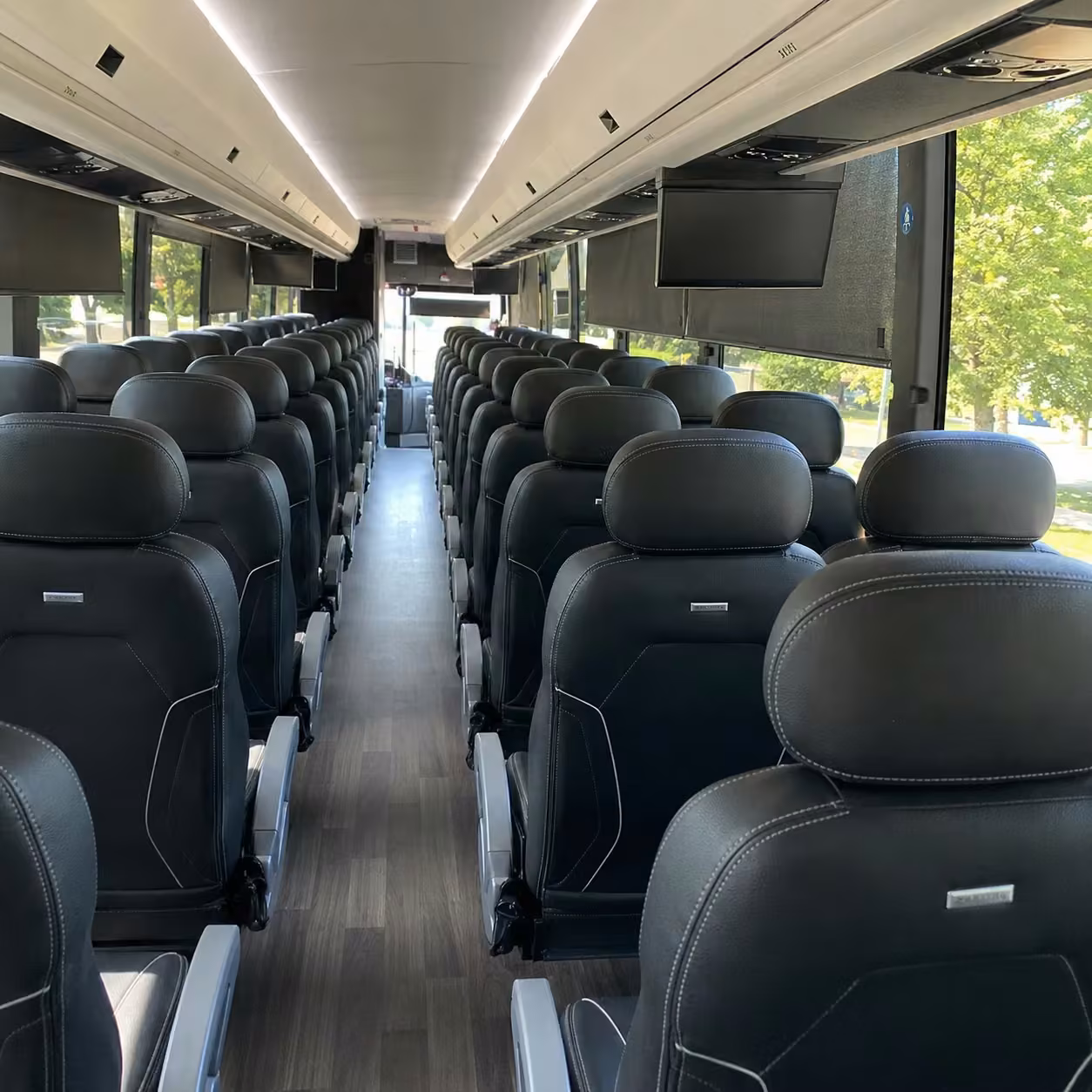 boston charter bus interior